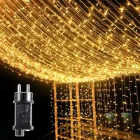 Dripio Tenda luminosa a LED, 6x3 metri, 600 LED, luce calda, grado di protezione IP44, con spina
