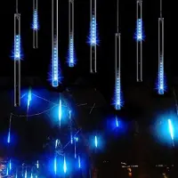 Dripio Lampade a LED per doccia modello Meteor, con 8 tubi, 144 LED, dimensioni 30 cm, per uso esterno