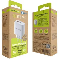 Muvit For Change Caricabatterie Da Parete Usb-c 45w