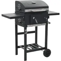 vidaXL forno per pizza e grill da esterno 3 in 1 nero