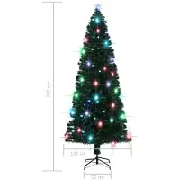 vidaXL Weihnachtsbaum mit LED und Standard 240 cm Faser -Optik