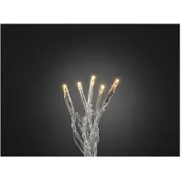 Konstsmide - Micro luci a LED, saldate, 100 diodi color ambra, trasformatore interno da 24 V, cavo trasparente; 6354-823