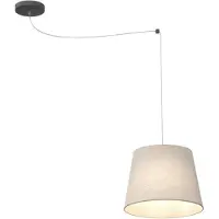 Emibig LIGHTING Lampada a sospensione Ascot, beige, Ø 38 cm, tessuto, decentrata