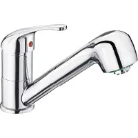 Dripio Miscelatore monocomando per lavello, in ottone cromato, estraibile, per bassa pressione