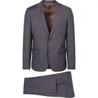 Suitable Completo Sharkskin in lana melanzana Viola Bordeaux taglia