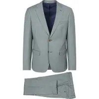 Suitable Completo Sharkskin in lana verde Verde taglia