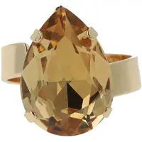 Otazu Classic Drop Ring Light Topaz Brown Taglia: OS | Anelli Outlet | Donna | Marrone