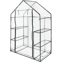 Flo Serra a 4 ripiani 143x73x195 cm Trasparente e nero