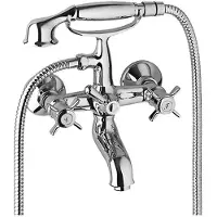 TRIZERATOP Rubinetteria per vasca con doccetta cromata