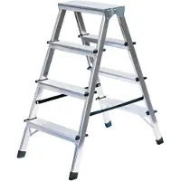 MUNK Günzburger Steigtechnik Scala domestica accessibile da entrambi i lati 2x4 gradini