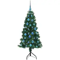 vidaXL Albero di Natale artificiale quadrato verde 150 cm in PVC e metallo