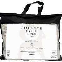 Toison D'or SILKYDOR, coperta matrimoniale per tutte le stagioni, 240 x 260 cm, bianca – imbottitura in seta di gelso, 380 g/m²