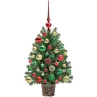 vidaXL Albero di Natale artificiale, verde, 75 cm, realizzato in PE e PVC