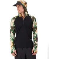Mons Royale Temple Merino Long Sleeve Hood Maglia a manica lunga merino Uomo (M, nero)