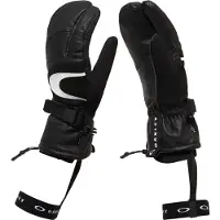 Oakley - Mouffles à 3 doigts chaudes et imperméables - Timberline 3-Finger Blackout in Pelle - Taglia XL - Nero