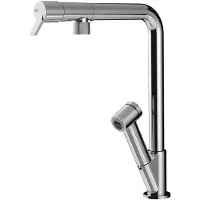 Gessi 60640, Modello standard, Finitura cromata, Miscelatore monocomando, Tipo L, Angolo di rotazione 180°
