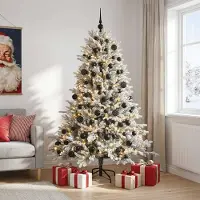 Syfax Albero di Natale Artificiale con Palline 210 cm 300 LED