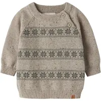 Lil´ Atelier Pullover marrone chiaro / verde scuro