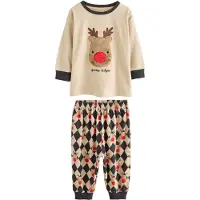Next Pigiama 'Christmas' beige / rosso / nero