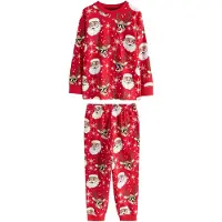 Next Pigiama marrone chiaro / rosso / nero / bianco
