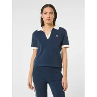 FILA Belfort Relaxed Johnny Collar Towelling Top Black Iris-egret Taglia: L | Polo Outlet | Donna | Nero
