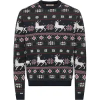 Only & Sons Pullover 'ONSX-Mas' navy / abete / rosso scuro / bianco