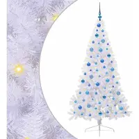Syfax Albero di Natale artificiale Bianco 180 cm PVC e Acciaio
