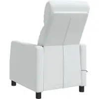 vidaXL Poltrona massaggiante relax, colore bianco, rivestita in tessuto