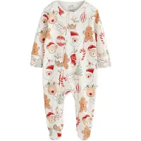 Next Pigiama marrone / rosso / bianco