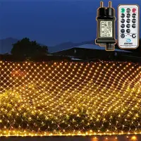 OEM Rete luminosa a LED, 204 lampadine, dimensioni 3x2 metri, luce bianco caldo, con telecomando