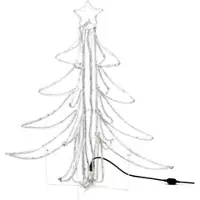 vidaXL Alberi di Natale a LED 3 pz. Pieghevole Bianco caldo 87x87x93 cm