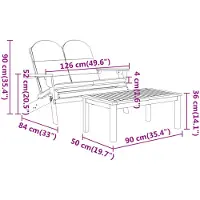 vidaXL Set salotto da giardino 2 pezzi Adirondack in legno massiccio di acacia
