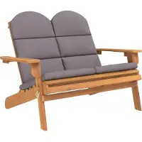 vidaXL Panca da giardino Adirondack con cuscini 126 cm in legno massiccio di acacia
