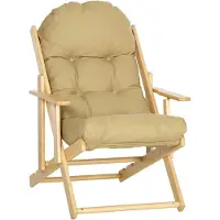 StarTech.com Poltrona relax - Poltrona imbottita - Poltrona da riposo - Aspetto simile al lino - Legno di faggio - 71 x 89 x 96 cm - Marrone