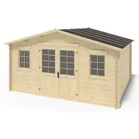 ALTANKA Casetta da giardino in legno - 20m2 - 5x4m - 40mm - colore: naturale