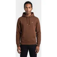 Gant Reg Shield Hoodie Mahogany Brown Taglia: M | Felpe con cappuccio Outlet | Uomo | Marrone