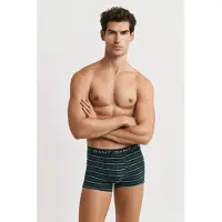 Gant Striped Trunk 3-pack Gift Box Tartan Green Taglia: XXL | Biancheria intima Outlet | Uomo | Verde