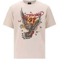 Ed Hardy Maglietta '97 Eagle' beige / giallo / rosso / nero