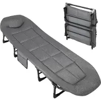 Selius Letto da campeggio pieghevole e portatile, con cuscino confortevole, ideale per interni ed esterni