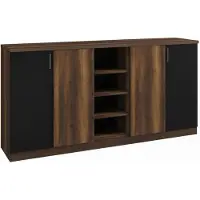 JVmoebel Elegante credenza marrone e nera, design moderno, motivo monocolore