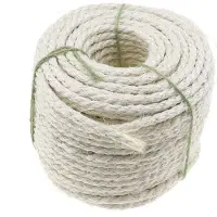 Markenlos Spago di sisal per animali domestici, ideale per progetti fai-da-te e per legare piante in giardino - 50 metri - Adatto per tiragraffi, alberi per gatti e giochi - Diametro 0,3 inch - Colore beige