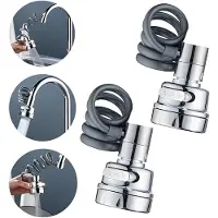 Markenlos Aspiratori per doccia con 3 modalità, confezione da 2, regolatore universale per ugelli, prolunga a 360° per cappe aspiranti da cucina, soffione, adatti per cabine doccia