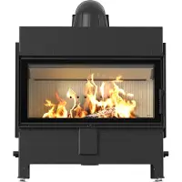 Kratki Inserto per caminetto in acciaio LUCY 16 kW Ø 200 con molla della porta