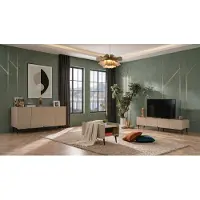 Xl Moebel Gmbh Set per soggiorno color beige: elegante mobile TV, tavolino, consolle, mobili di design