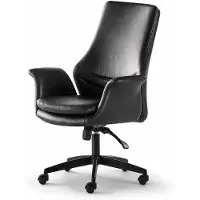 Xl Moebel Gmbh Sedia per conferenze, design moderno, colore nero, mobili per ufficio, in pelle