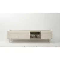 Xl Moebel Gmbh Mobile TV beige moderno tavolino basso in legno per televisore