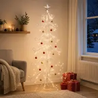 Syfax Albero di Natale in metallo KUOPIO 180 cm Acciaio Bianco