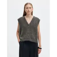 Selected Gilet in maglia grigio scuro