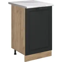 Vicco Mobiletto base cucina R-Line Antracite country/Rovere dorato 50 cm piano di lavoro Marmo, Model 70361