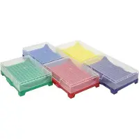 Markenlos Scatole/scaffali in polipropilene (PP) per PCR, vari colori (confezione da 5)